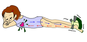 低周波を受けているイメージイラスト